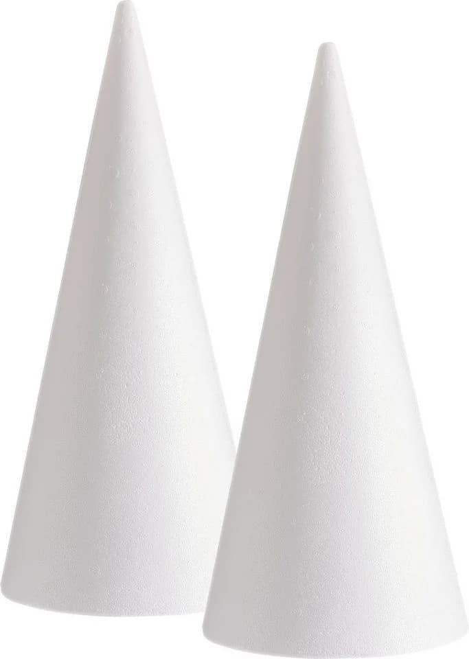 VBS Styropor-Figur Kegel 40 x 18 cm, 2 Stück
