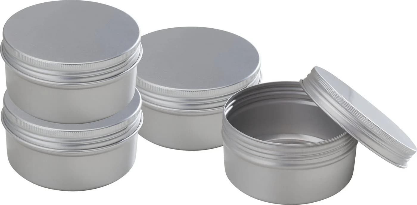 VBS Cremedose Rund Aluminium mit Schraubdeckel Silber