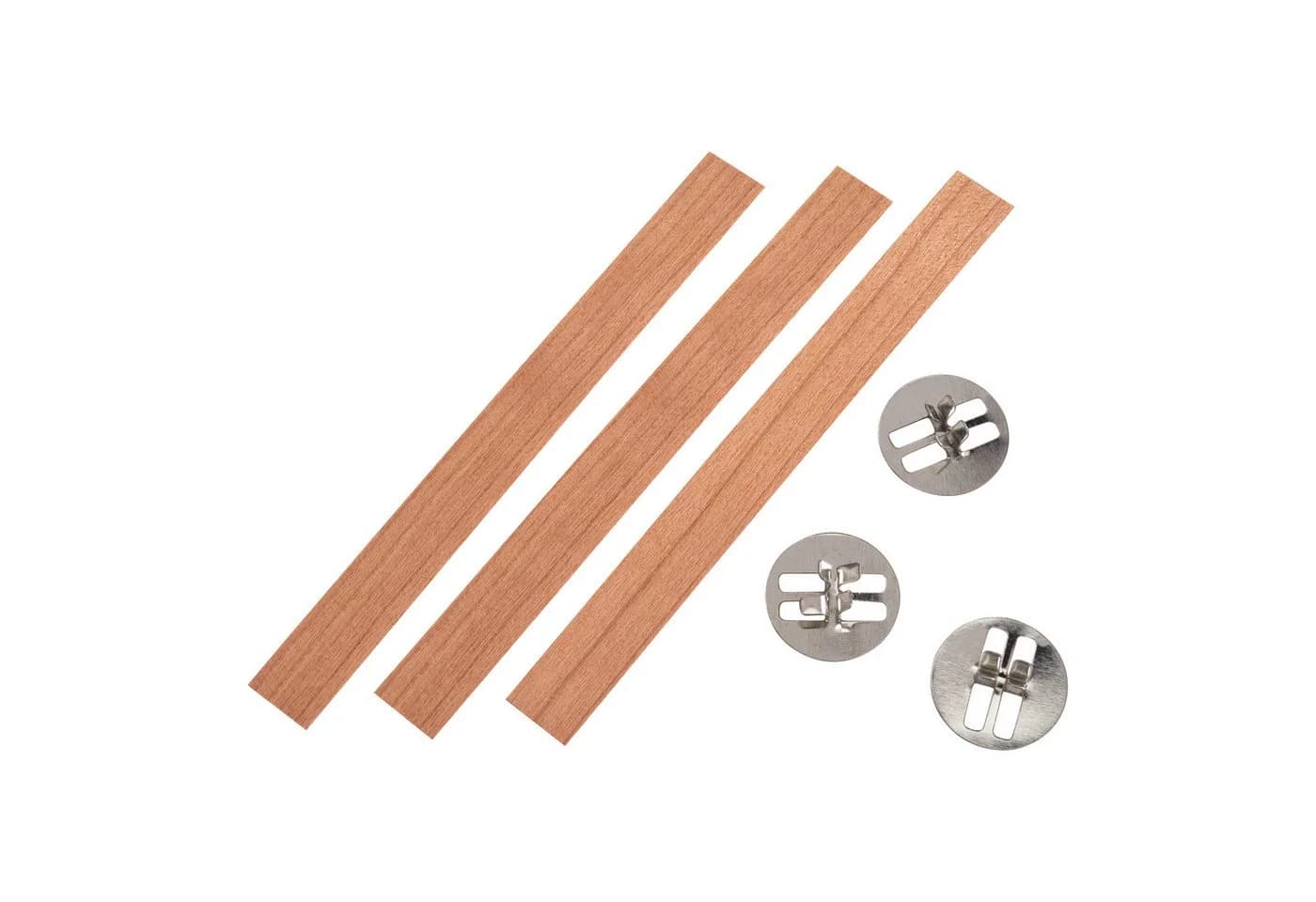 VBS Stumpenkerze Holzdochte mit Halter 6-tlg