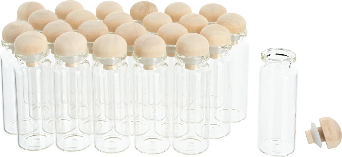 VBS XXL Deko-Glas mit Holzverschluss 24er Set