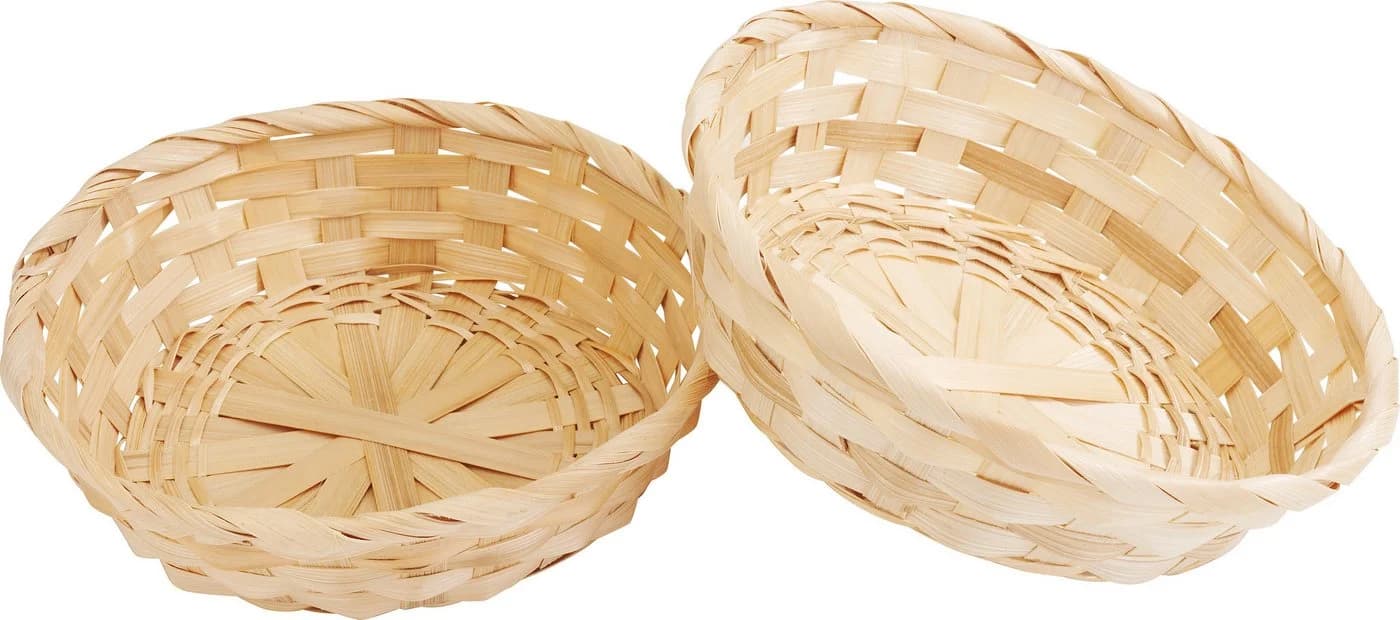 VBS Aufbewahrungskorb Bambus Ø 20 cm 2 Stück