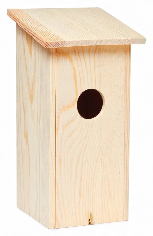 VBS Vogelhaus aus Kiefernholz mit aufklappbarer Front