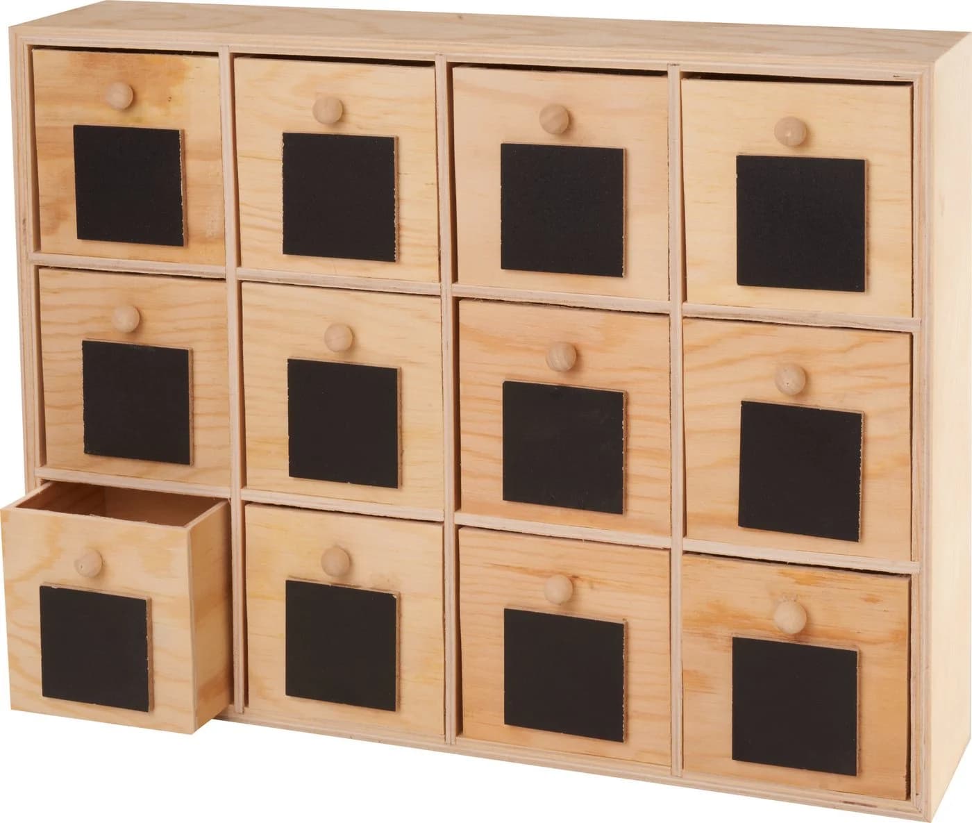 VBS Aufbewahrungsbox Mini-Kommode mit Tafelfront 12 Schubladen