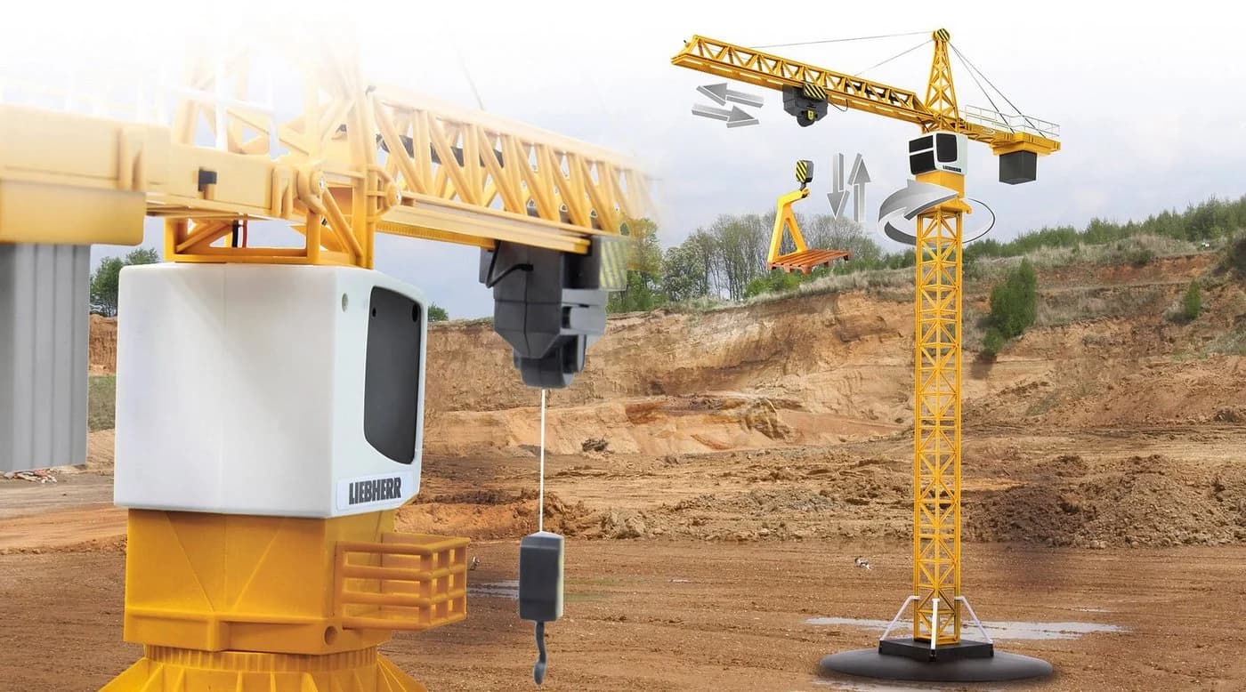 JAMARA RC-Kran Liebherr Turmdrehkran Gelb Fernsteuerung - Bild 5