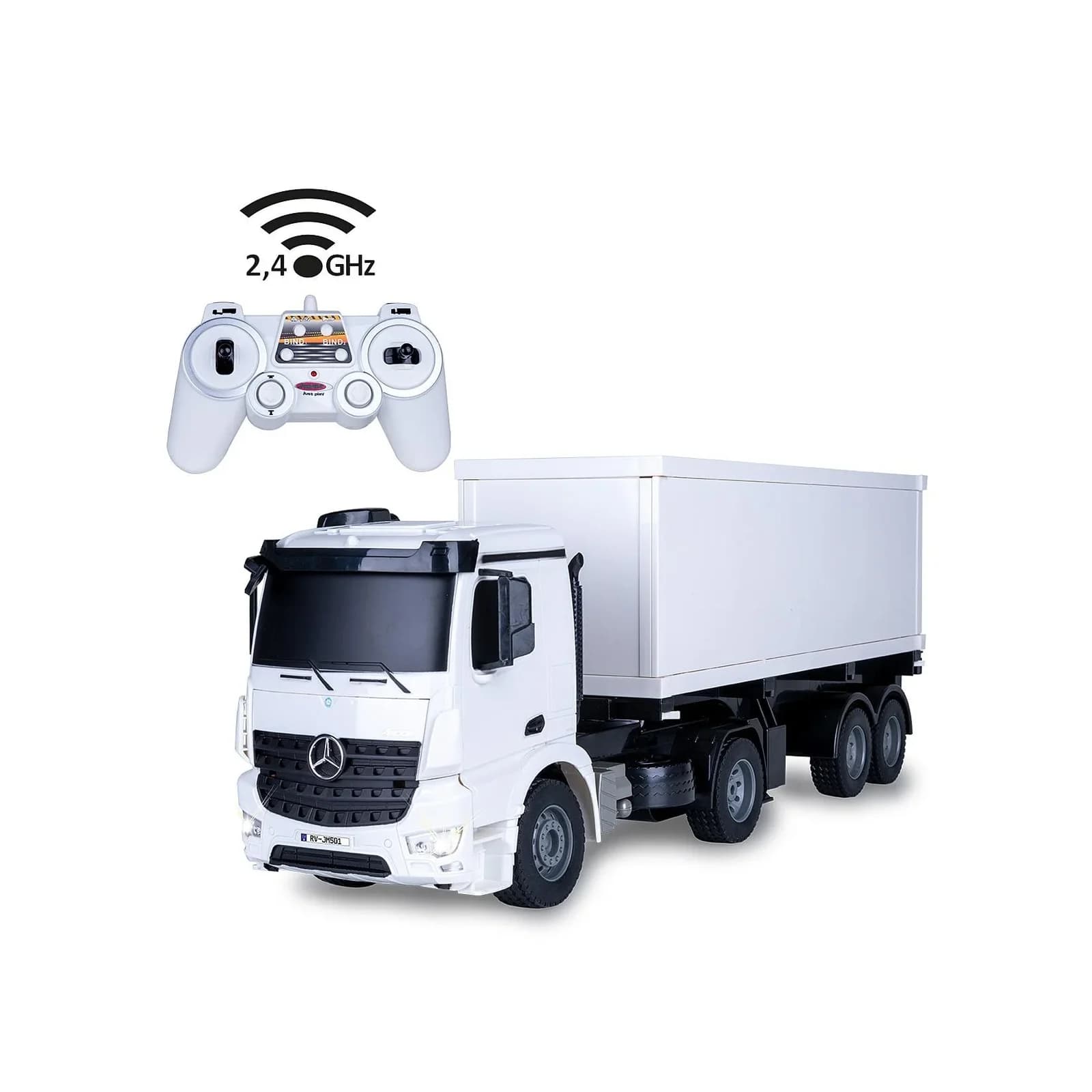 Jamara RC-LKW Mercedes Benz Arocs Weiß mit Container Fernsteuerung
