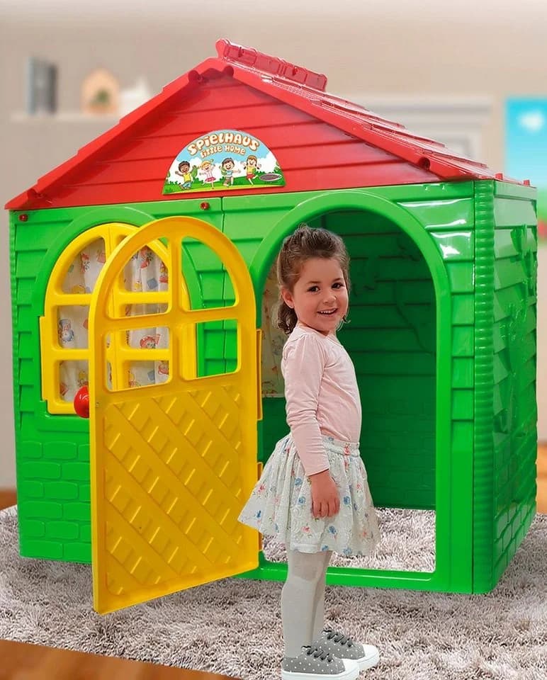 Spielhaus JAMARA Little Home grün rot Kunststoff