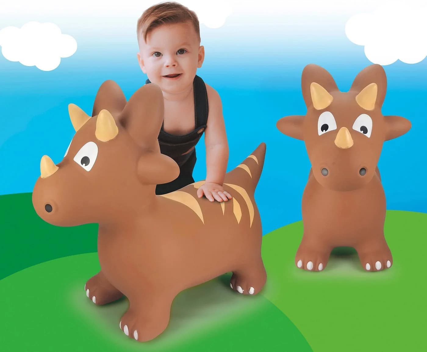 Jamara Hüpftier Dino inkl. Luftpumpe - Robustes Hüpfspielzeug für Kinder - Bild 5