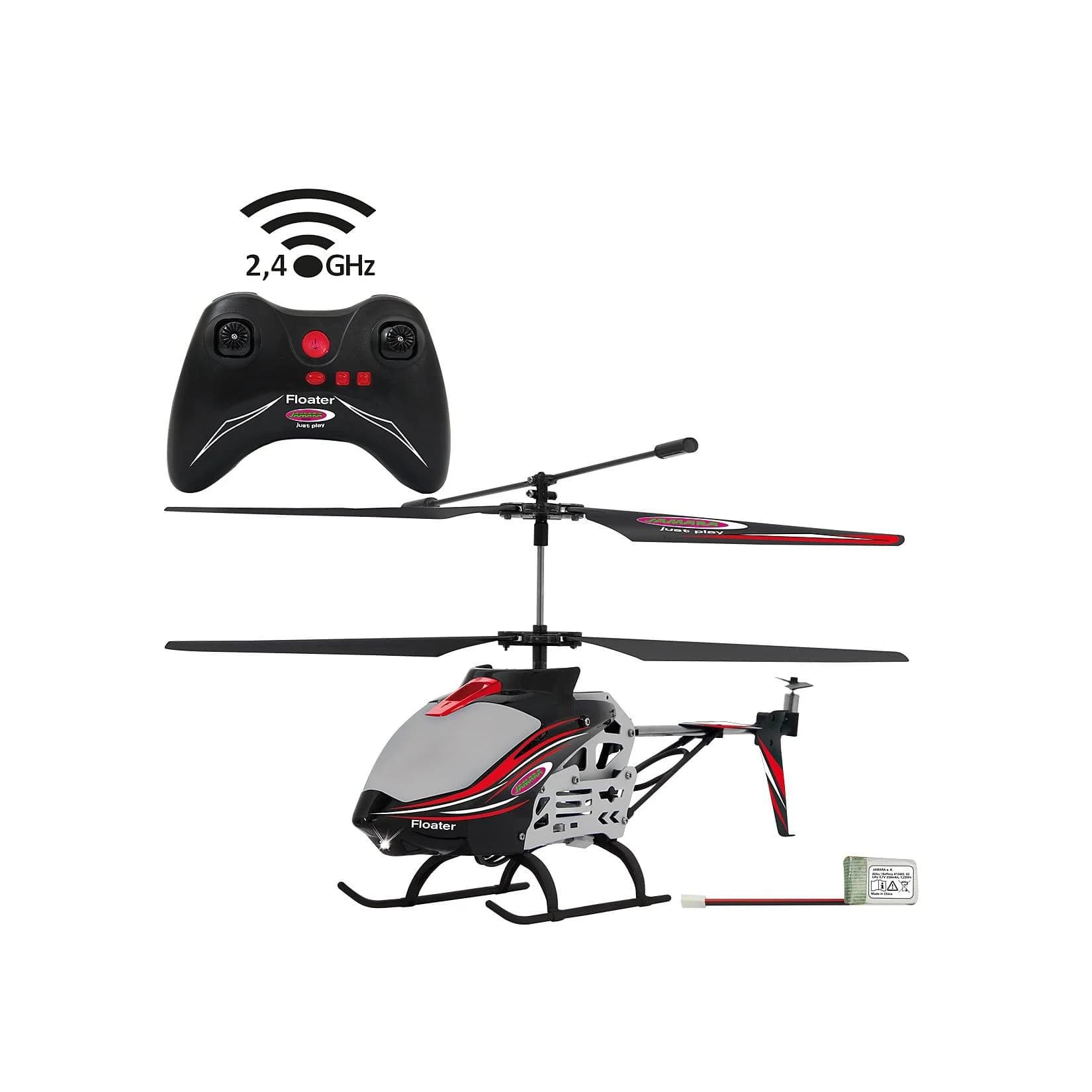 Jamara RC-Helikopter RC Floater Altitude 2,4 GHz 3,5 Kanal Rot/Schwarz