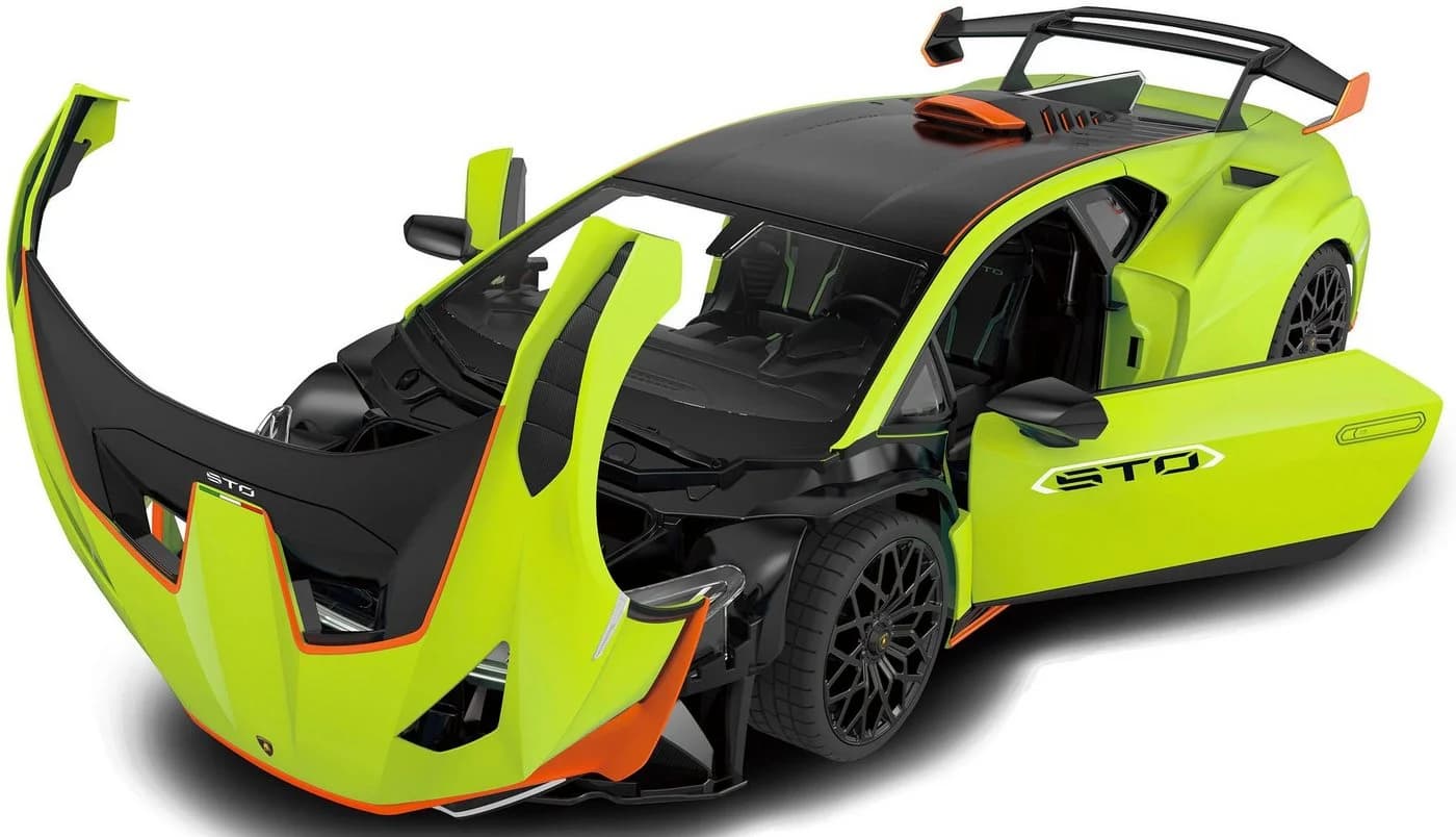 Jamara RC-Auto Deluxe Cars Lamborghini Huracán STO 1:14 grün mit LED-Lichtern - Bild 4
