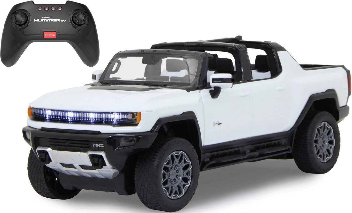 Jamara RC-Auto Deluxe Cars Hummer EV 1:16 Weiß LED-Lichter - Bild 2