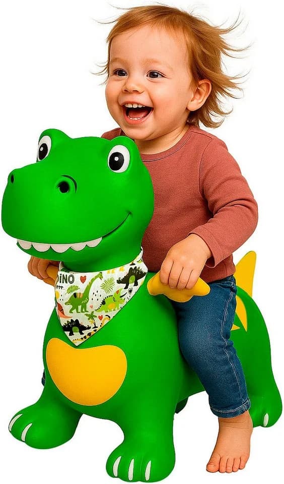 Jamara Hüpftier Dino mit Flügeln HoppyDoo, mit Pumpe, Grün - Bild 2