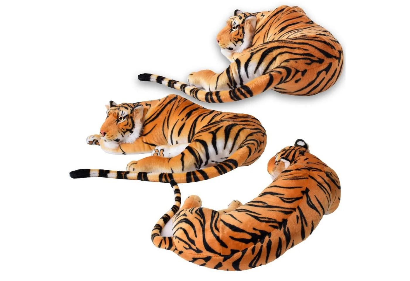 TE-Trend Kuscheltier Tiger 90cm XXL Plüschtier Raubkatze Großkatze Stofftier - Bild 5