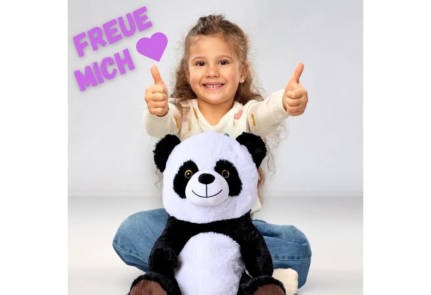 TE-Trend Kuscheltier Panda Schwarz/Weiß Plüschtier - Bild 3