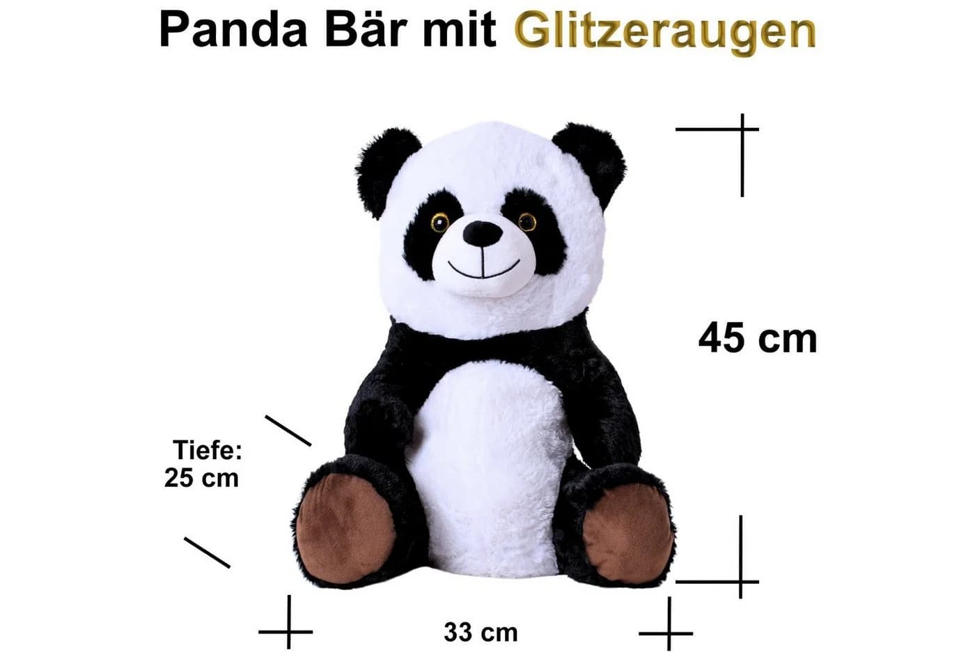 TE-Trend Kuscheltier Panda Schwarz/Weiß Plüschtier - Bild 5