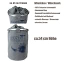 TE-Trend Wäschesammler 60L Faltbar Schwarz Miracles Motiv Bild 1