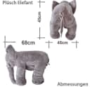 XXL Kuscheltier Kissen aus Plüsch und Stoff Bild 5