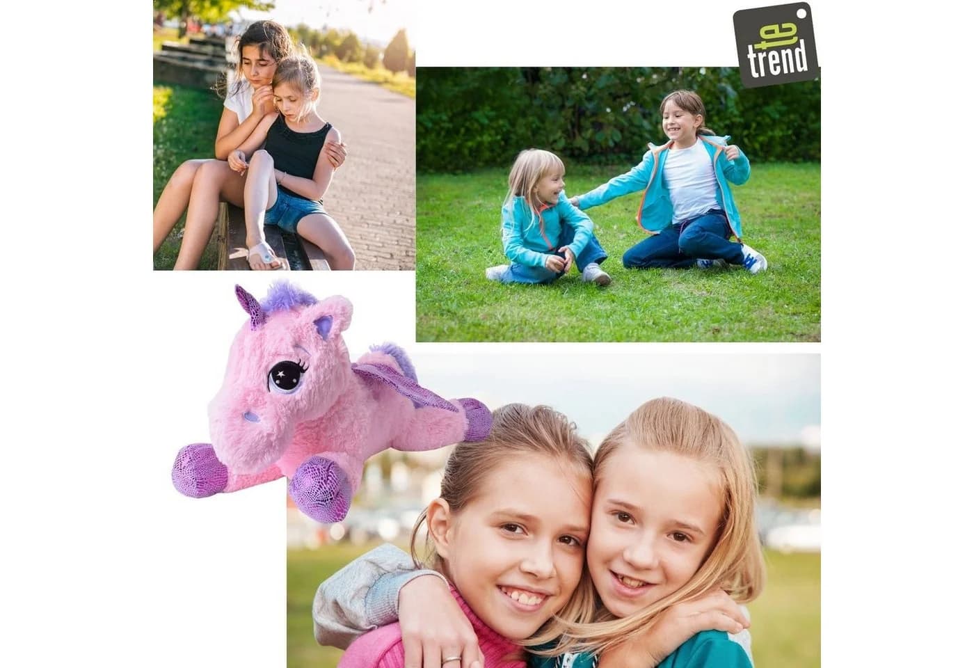 TE-Trend Kuscheltier Einhorn 60 cm Plüschtier Unicorn Stofftier pink - Bild 5