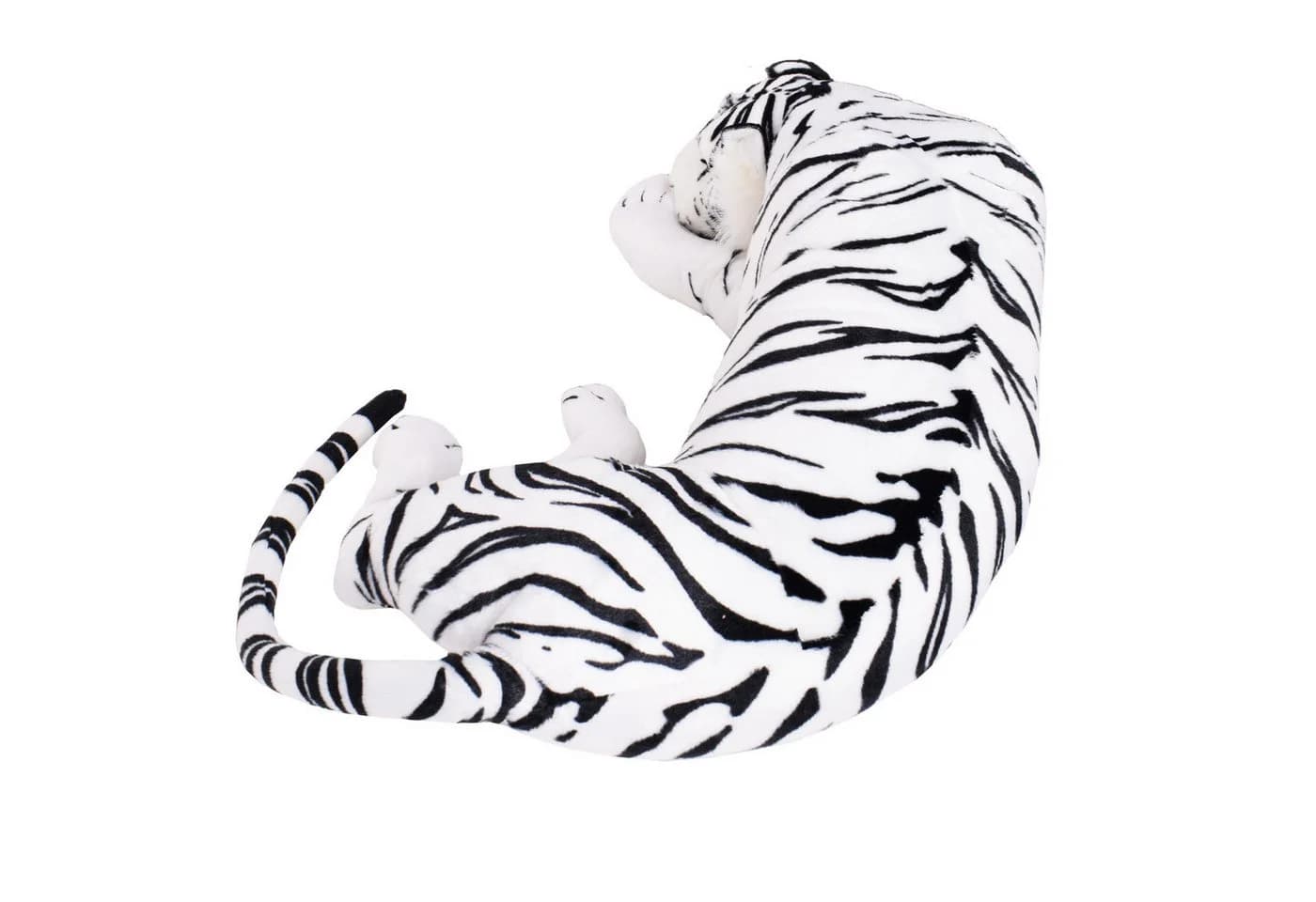 TE-Trend Kuscheltier Tiger 90cm XXL Deko Plüschtier Stofftiger Weiß - Bild 3