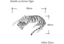 TE-Trend Kuscheltier Tiger 90cm XXL Deko Plüschtier Stofftiger Weiß Bild 4