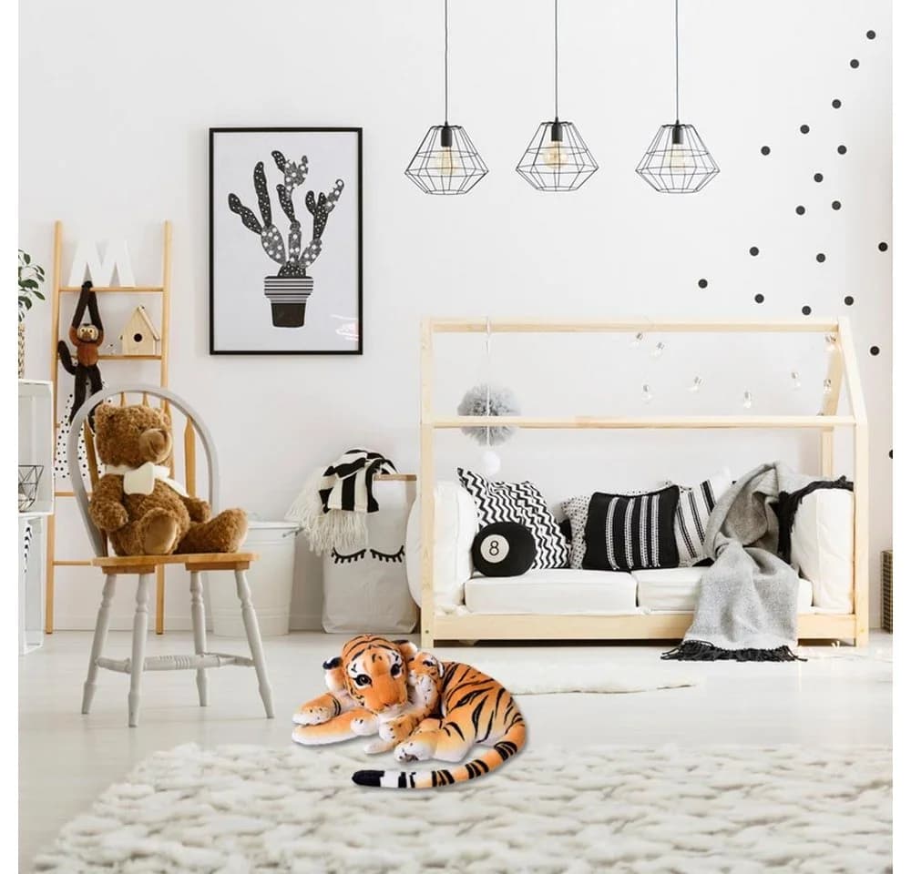 TE-Trend Kuscheltier Tiger mit Tigerbaby Deko Plüschtier Set 60cm - Bild 5