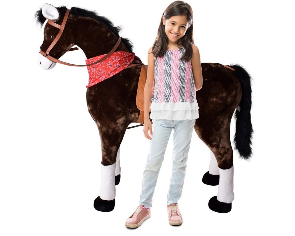 TE-Trend Reitpferd Braunes Stehpferd mit Soundmodul - Bild 2
