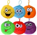 TE-Trend 6 Stück Mini Kissen Anhänger Smiley Bunt 10 cm Bild 2
