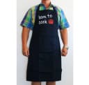teprovo Grillschürze Herren 116cm Dunkelblau mit Taschen Bild 3
