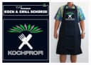 teprovo Grillschürze Herren Dunkelblau mit Taschen und Spruch Bild 1