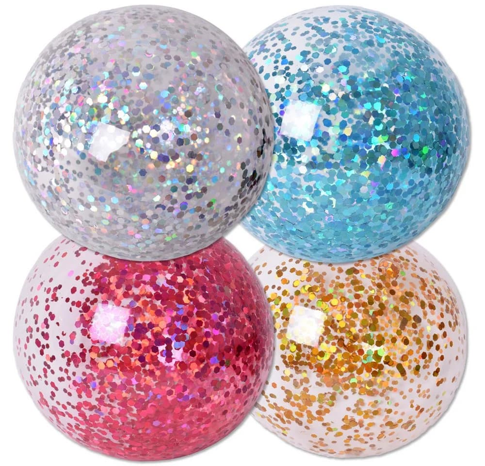 TE-Trend Spielball 4 Stück Glitter Luftballon 85cm wiederverwendbar - Bild 2