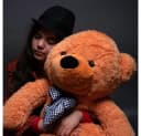 TE-Trend XXL Teddybär 200cm Braun mit Schleife Kuscheltier Bild 5