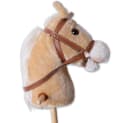 TE-Trend Steckenpferd Spielpferd mit Rollen und Sound, Beige Bild 1