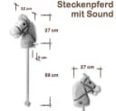 TE-Trend Steckenpferd Spielpferd mit Rollen und Sound, Beige Bild 4