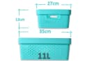 TE-Trend Aufbewahrungsbox 2 Stück Türkis Kunststoff Storage Box 11L Bild 1