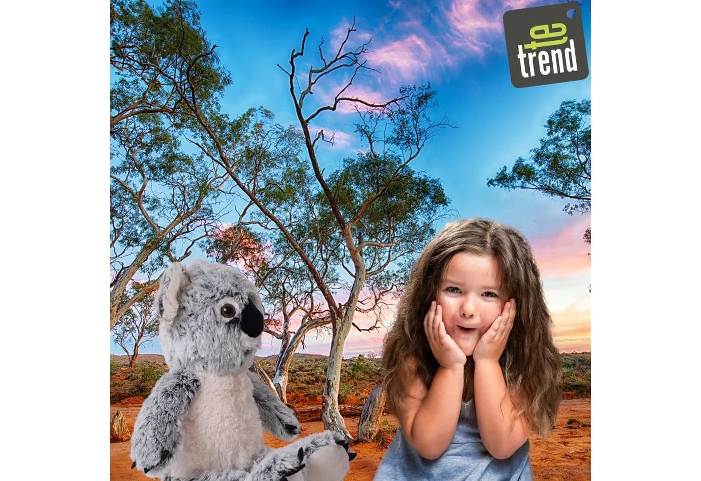 TE-Trend Kuscheltier Koala Bär 50cm Plüsch Teddy sitzend - Bild 4