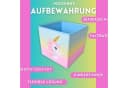 TE-Trend Spielzeugtruhe 4 Stück Aufbewahrungsbox Einhorn Regenbogen Bunt Bild 1