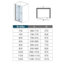 duschspa Dusch-Falttür 195cm Schwarz ESG Glas Nano-Beschichtung Bild 1