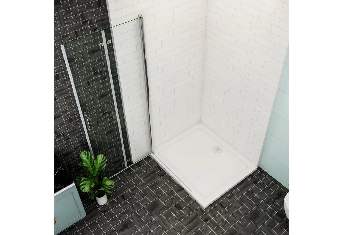 duschspa Dusch-Falttür 195cm Nano Glas Nischentür Dusche Walkin Falttüren Duschabtrennung - Bild 5