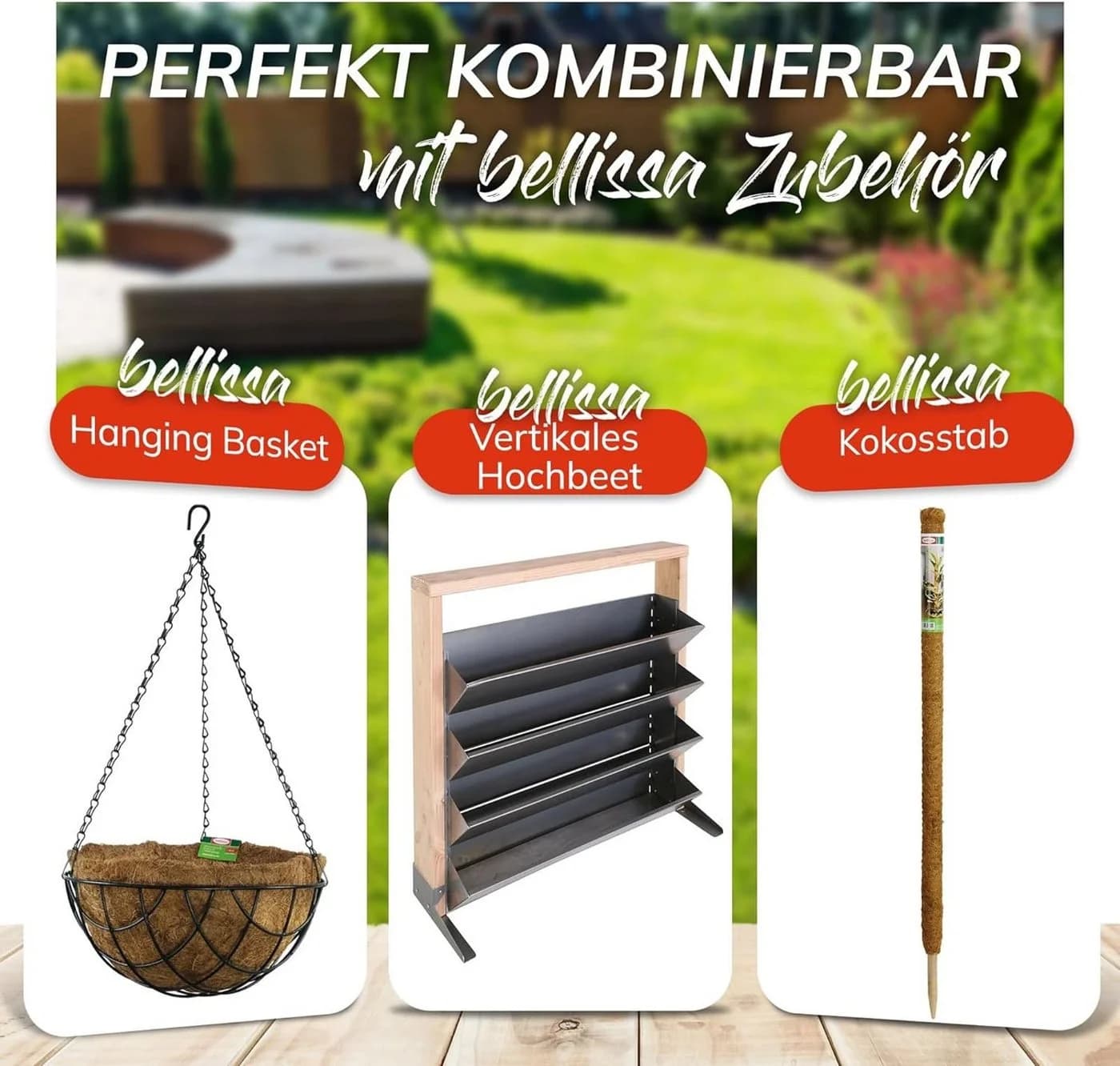 Bellissa Blumenkastenhalter 2er Set verzinkt silber - Bild 5