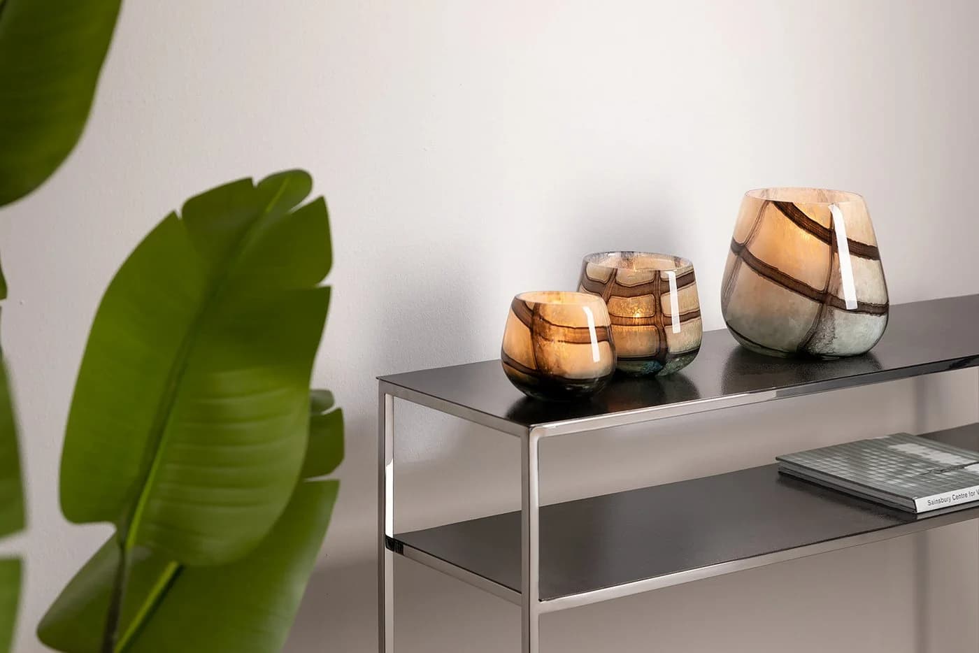 FINK Tischvase MARLY Grün/Schwarz Glas Dekovase - Bild 4