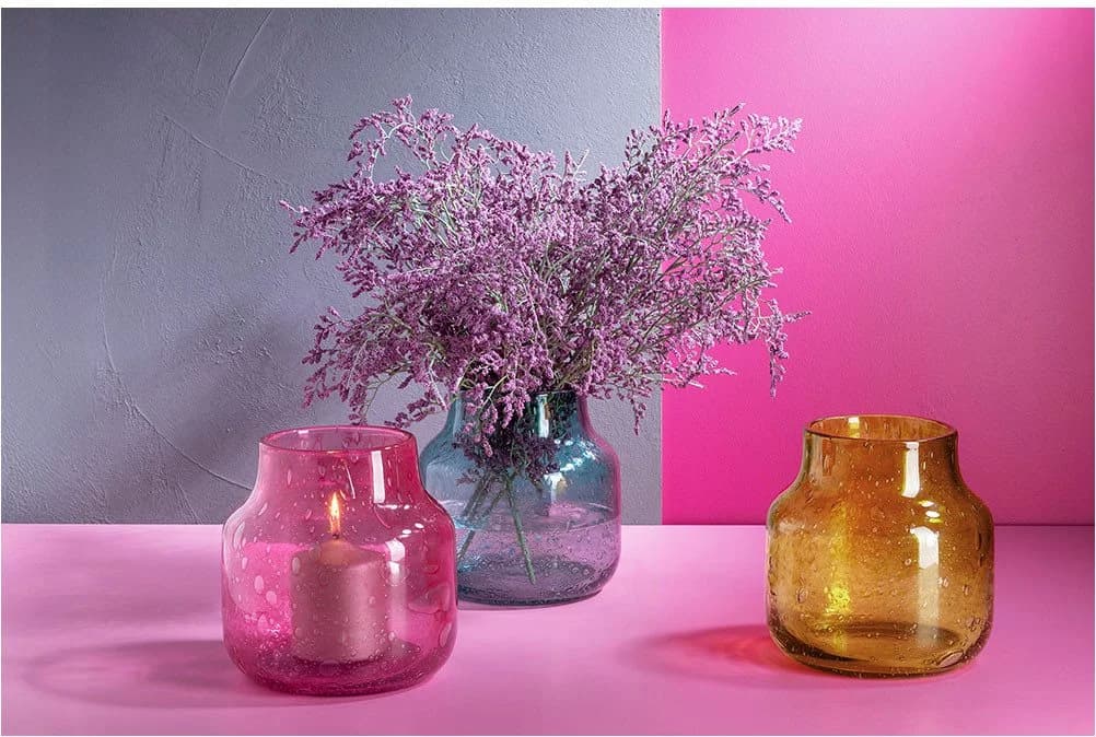 Dekovase FINK SOLEA Amber Glas