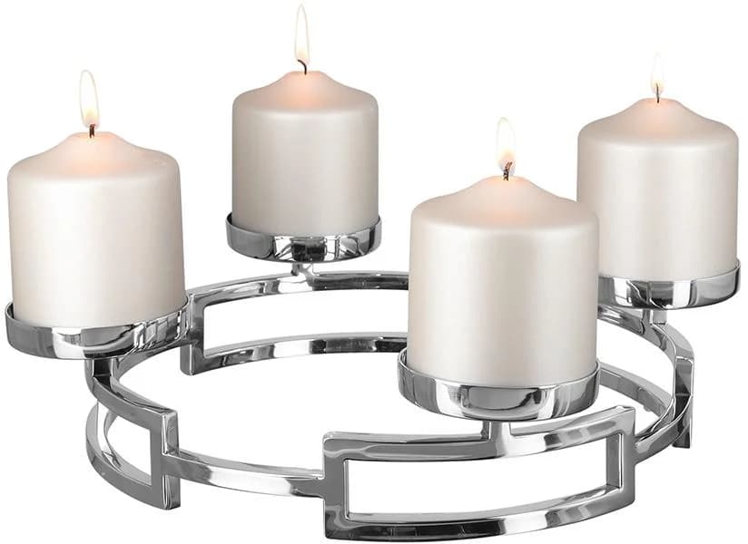 FINK Kerzenleuchter Hommage 4-flammig silber Edelstahl