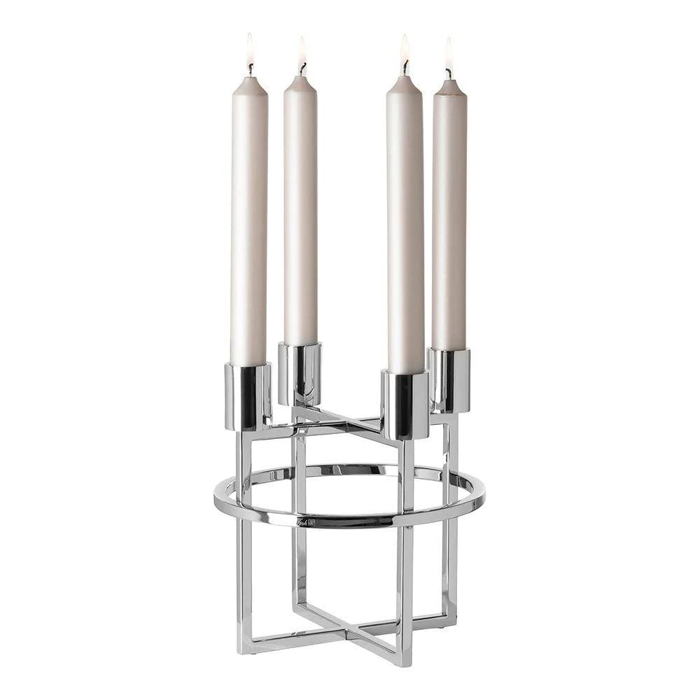Kerzenleuchter CAPRICE Silber Aluminium Edelstahl