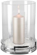 FINK Windlicht HOMMAGE Silber Edelstahl Glas 23cm Bild 3