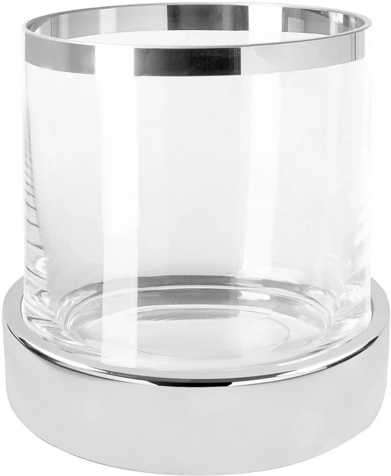 FINK Windlicht EMPIRE Silber Eisen Glas Kerzenhalter - Bild 2