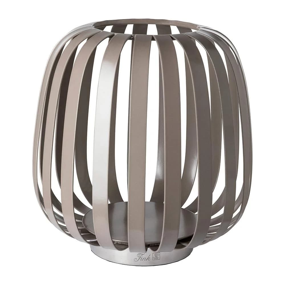 FINK MAMBAIA Windlicht hellbraun Metall Kerzenhalter