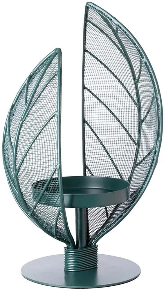 Windlicht FINK VITANA Dunkelgrün Eisen Kerzenhalter