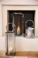 FINK Kerzenlaterne MALAGA Silber Metall Glas Bild 1