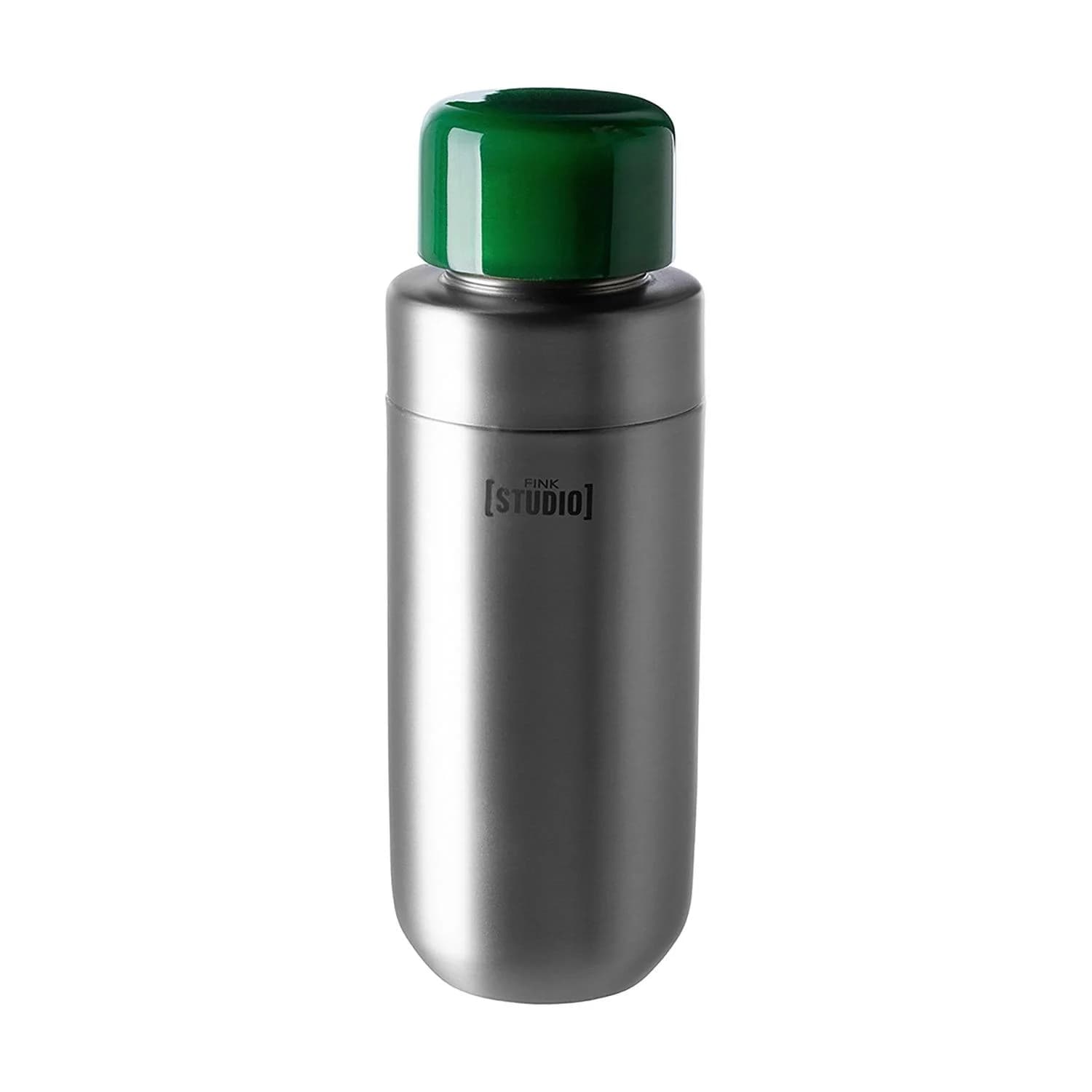 FINK STUDIO Cocktail Shaker ICE LOVE grau/grün Edelstahl