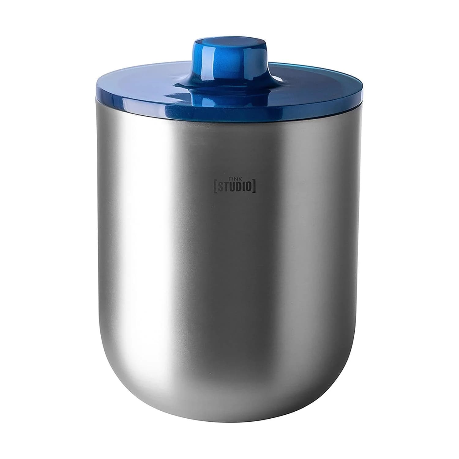 FINK STUDIO Eiswürfelbehälter ICE LOVE Edelstahl Silber Blau Grau