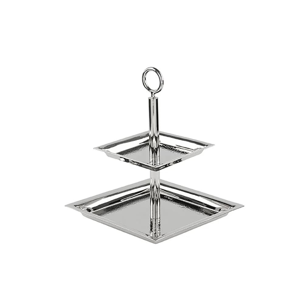 Fink Etagere NAGANO Silber 2-stöckig Edelstahl